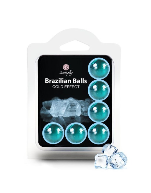 6 Boules de massage Brésiliennes effet fraîcheur 