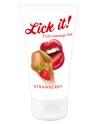 Lubrifiant et gel de massage végétalien comestible goût fraise 50ml 