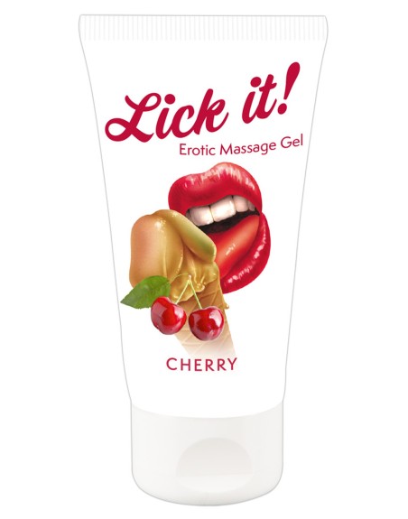 Lubrifiant et gel de massage végétalien comestible goût cerise 50ml 