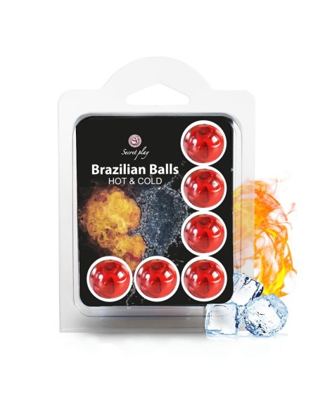 Boules de massage Brésiliennes effet chaud froid x6 