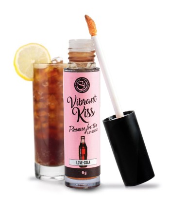 Gloss sexe oral vibrant au cola 100% comestible 