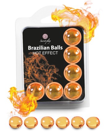 Boules de massage Brésiliennes effet chaleur x6 