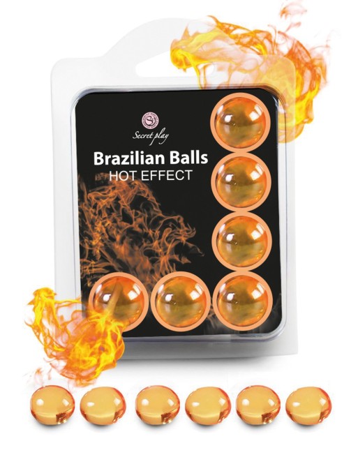 Boules de massage Brésiliennes effet chaleur x6 