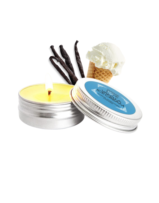 Mini Bougie de massage glace vanille 30ml 100% naturelle 