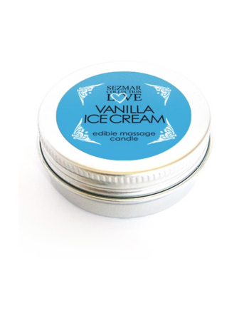 Mini Bougie de massage glace vanille 30ml 100% naturelle 