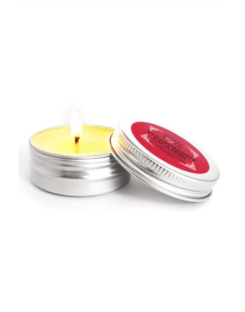 Mini Bougie de massage mousse de fraise 30ml 100% naturelle 