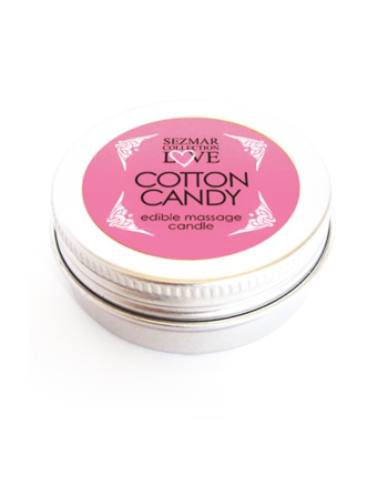 Mini Bougie de massage barbe à papa 30 ml 100% naturelle 