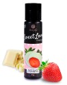 2 en 1 Gel de massage et lubrifiant fraise chocolat blanc 100% comestible 