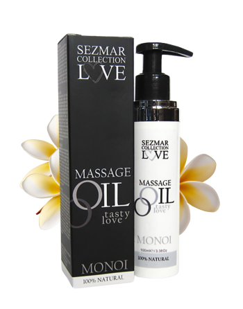 Huile de massage comestible 100% naturelle monoï 100ml 