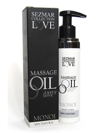 Huile de massage comestible 100% naturelle monoï 100ml 