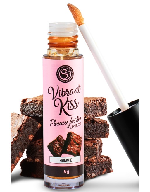 Gloss sexe oral vibrant au brownie 100% comestible 