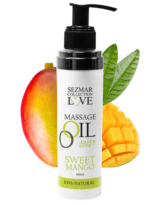 Huile de massage comestible mangue 100ml 100% naturelle 