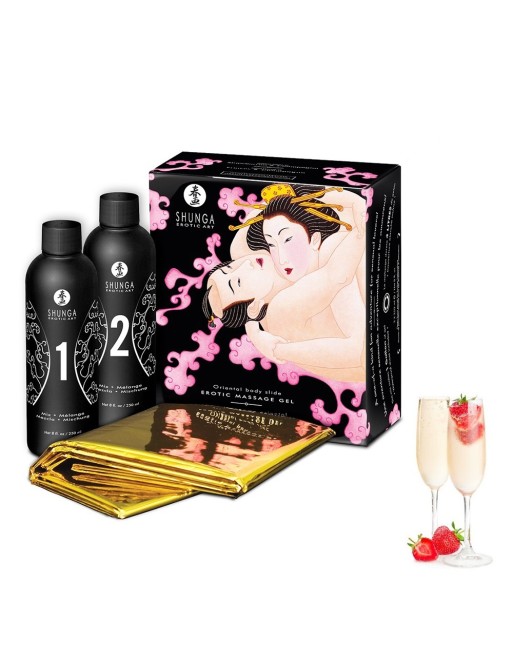 Gelée de massage oriental vin pétillant fraise 