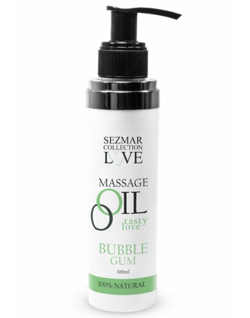 Huile de massage comestible bubble gum 100ml 100% naturelle 