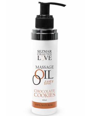 Huile de massage comestible cookie chocolat 100ml 100% naturelle 