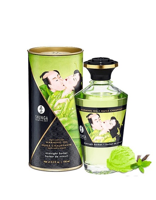 Huile chauffante sorbet de minuit melon comestible 100ml