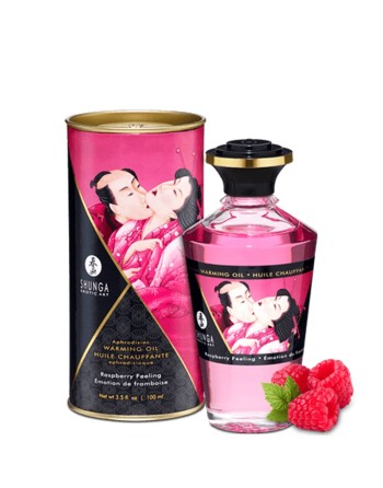 Huile chauffante framboise comestible 100ml