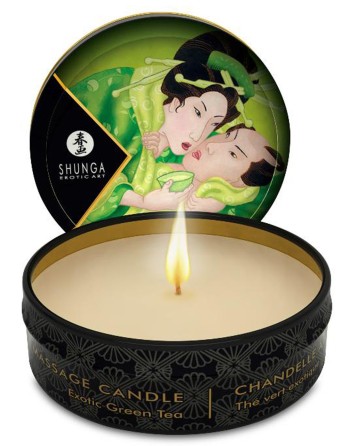 Mini bougie de massage thé vert 30ml