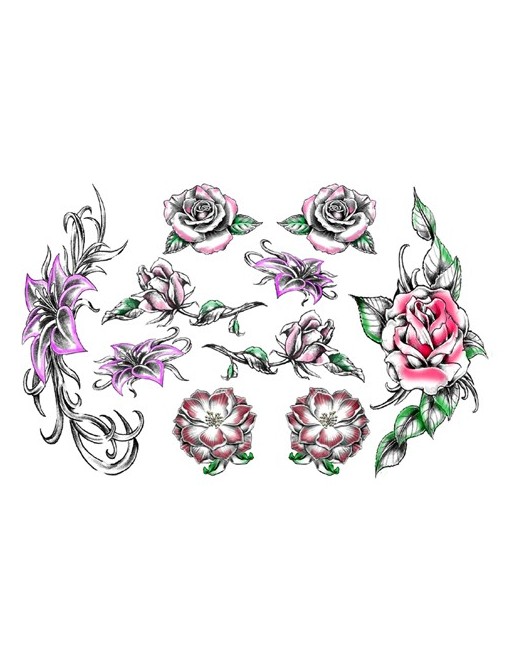 Tatouage éphémère - Plaque de 10 tattoos  