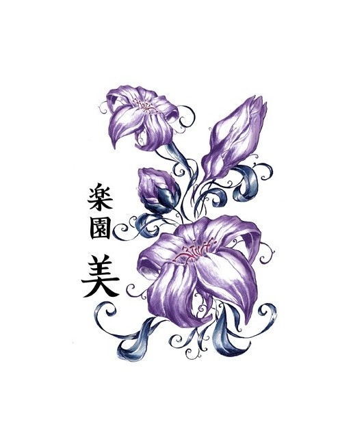 Tatouage éphémère - Plaque de 4 tattoos  
