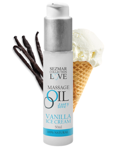 Huile de massage comestible Vanille glacée 50ml