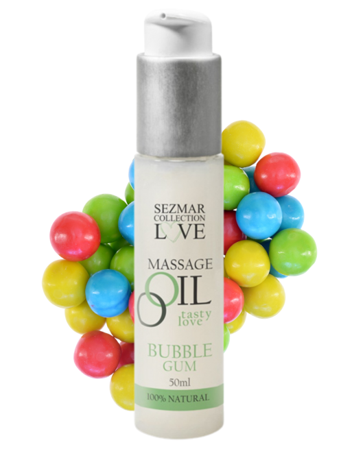 Huile de massage comestible bubble gum 50ml 