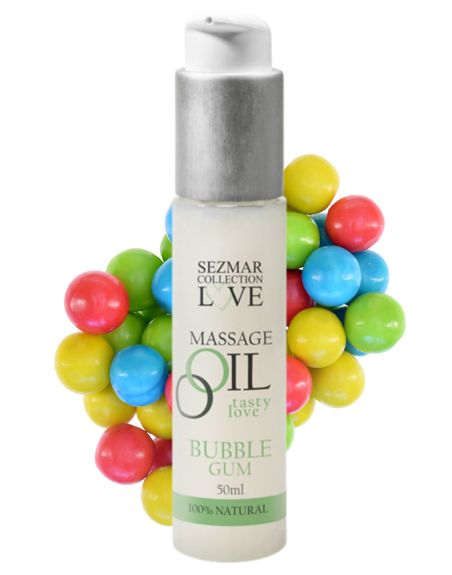 Huile de massage comestible bubble gum 50ml 
