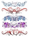 Tatouage éphémère - Plaque de 5 tattoos  