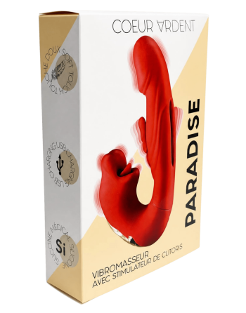 PARADISE — Vibromasseur avec Stimulateur de Clitoris | Coeur Ardent