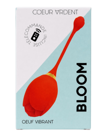 BLOOM — Oeuf Vibrant Télécommandé 10 Modes |Coeur Ardent