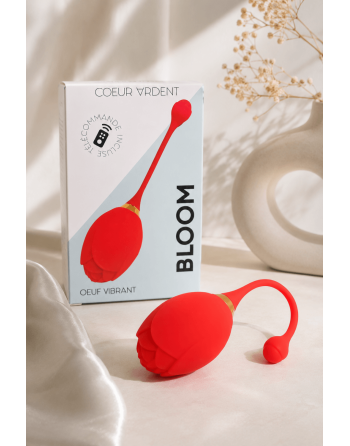 BLOOM — Oeuf Vibrant Télécommandé 10 Modes |Coeur Ardent