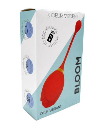 BLOOM — Oeuf Vibrant Télécommandé 10 Modes |Coeur Ardent