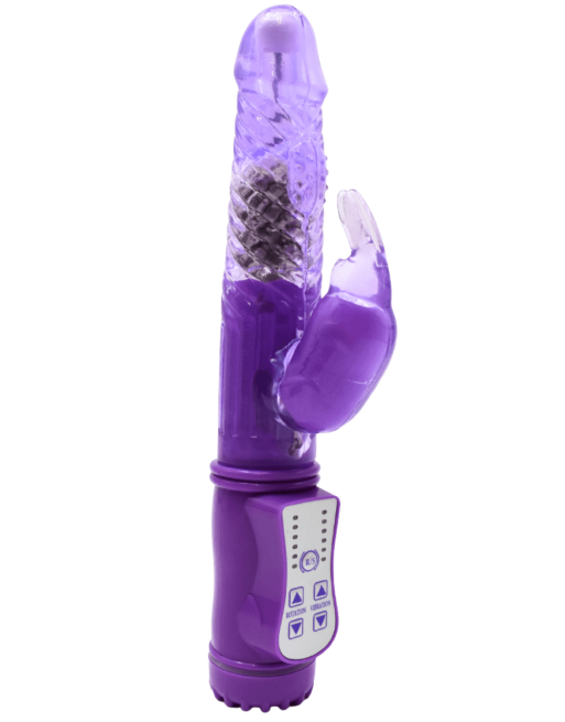 Vibromasseur Rabbit Violet Rotation  Vibration 36 Modes  1 dosette de lubrifiant — Pocket Pleasure