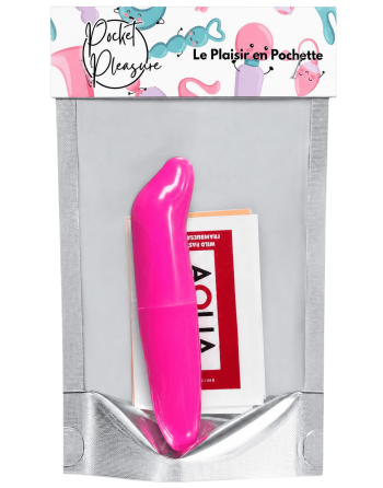 Vibromasseur Tête Incurvée Rose  1 dosette de lubrifiant — Pocket Pleasure