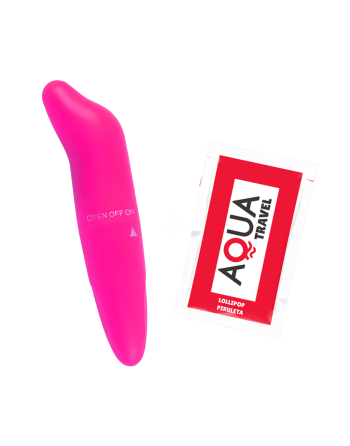 Vibromasseur Tête Incurvée Rose  1 dosette de lubrifiant — Pocket Pleasure