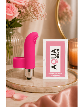 Doigt Chinois Vibrant Picots Rose  1 dosette de lubrifiant — Pocket Pleasure