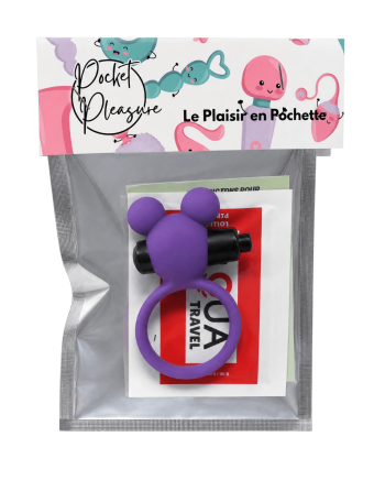 Anneau Vibrant Ourson Violet  1 dosette de lubrifiant — Pocket Pleasure