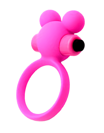 Anneau Vibrant Ourson Rose  1 dosette de lubrifiant — Pocket Pleasure