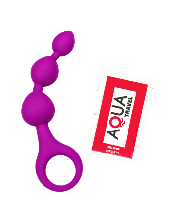 Chapelet Anal 3 Boules Fuchsia Silicone  1 dosette de lubrifiant — Pocket Pleasure