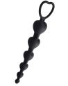 Chapelet Anal Cœur Silicone Noir  1 dosette de lubrifiant — Pocket Pleasure