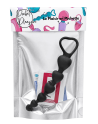 Chapelet Anal Cœur Silicone Noir  1 dosette de lubrifiant — Pocket Pleasure