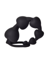 Chapelet Anal Cœur Silicone Noir  1 dosette de lubrifiant — Pocket Pleasure