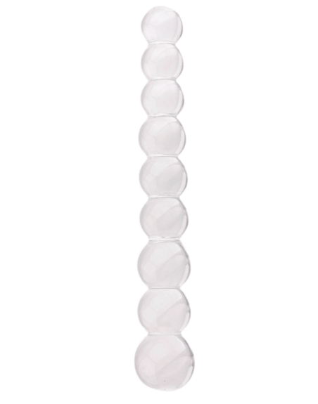 Chapelet Anal en Verre Transparent  1 dosette de lubrifiant — Pocket Pleasure