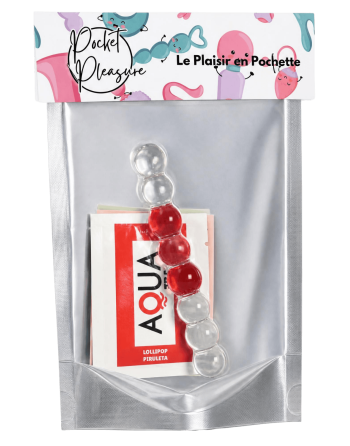 Chapelet Anal en Verre Transparent  1 dosette de lubrifiant — Pocket Pleasure