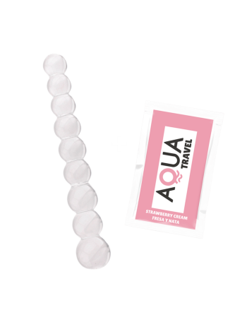 Chapelet Anal en Verre Transparent  1 dosette de lubrifiant — Pocket Pleasure