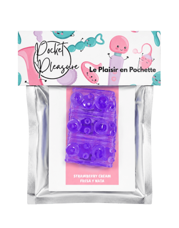 Gaine Pénienne Picots Violette  1 dosette lubrifiant — Pocket Pleasure