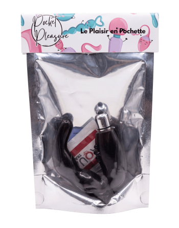 Stimulateur de Prostate Vibrant Noir  1 dosette lubrifiant — Pocket Pleasure
