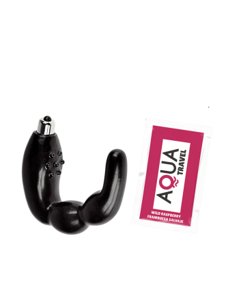Stimulateur de Prostate Vibrant Noir  1 dosette lubrifiant — Pocket Pleasure