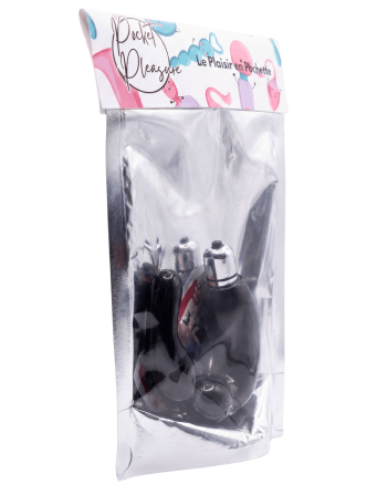 Stimulateur de Prostate Vibrant Noir  1 dosette lubrifiant — Pocket Pleasure