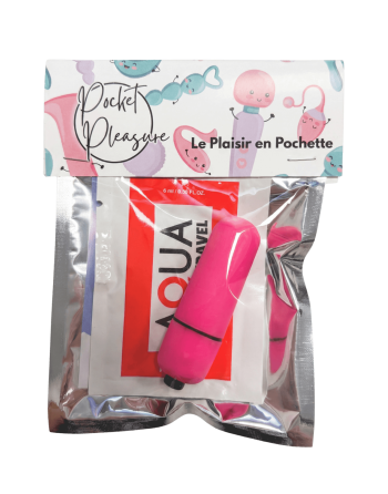 Mini Vibromasseur Bullet Rose  1 dosette lubrifiant — Pocket Pleasure